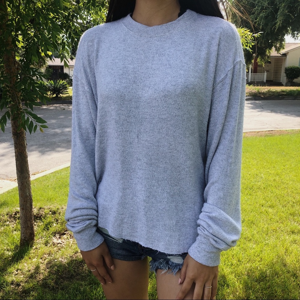 brandy melville thin gray sweater